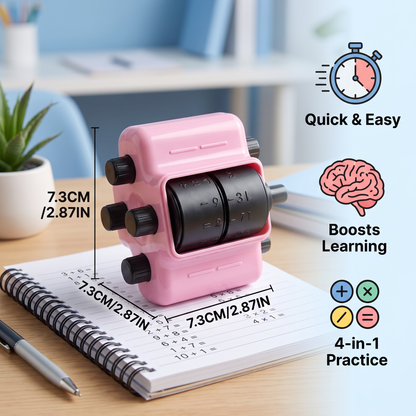 4-in-1 Math Roller Stamp – Addition, Subtraction, Multiplication & Division Practice