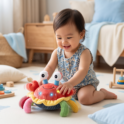 Interactive Musical Crab with Voice Function – Moving Educational Toy for Babies