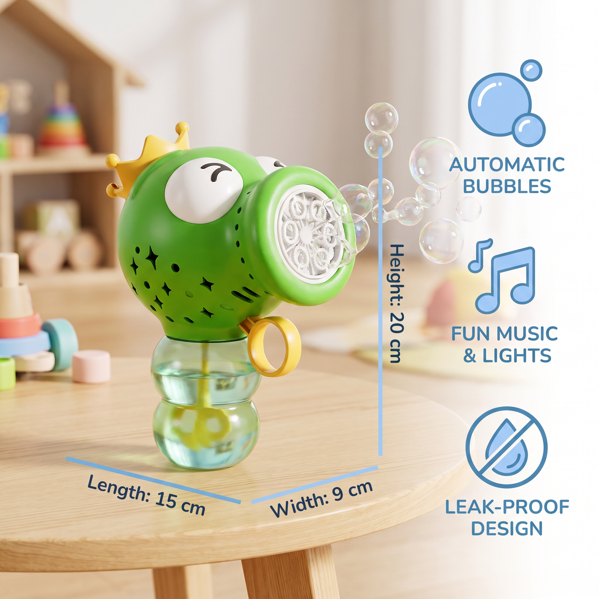 Cute Automatic Bubble Machine – Electric Bubble Blower for Kids