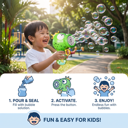 Cute Automatic Bubble Machine – Electric Bubble Blower for Kids