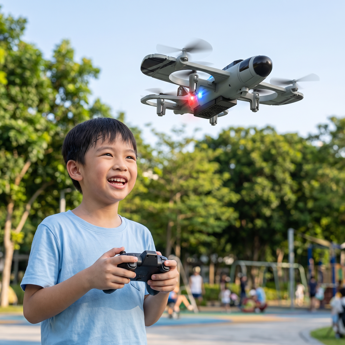 2-in-1 Remote Control Fighter Jet & Drone Toy