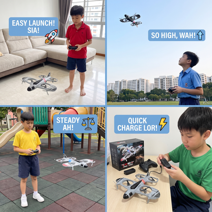 2-in-1 Remote Control Fighter Jet & Drone Toy