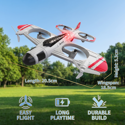 2-in-1 Remote Control Fighter Jet & Drone Toy