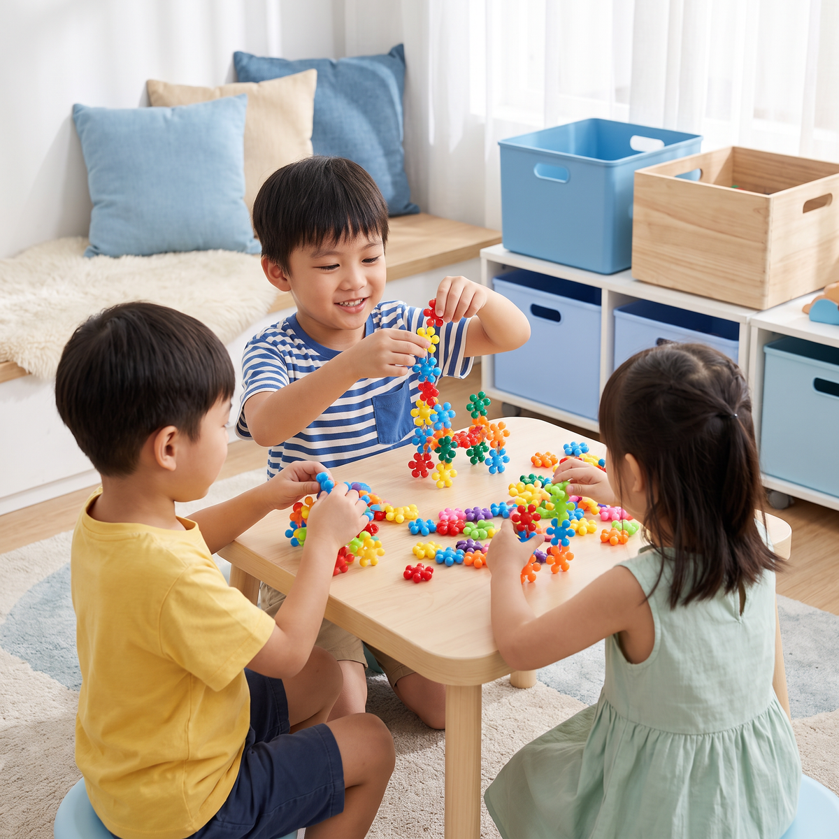 Montessori Plum Blossom Building Block Set