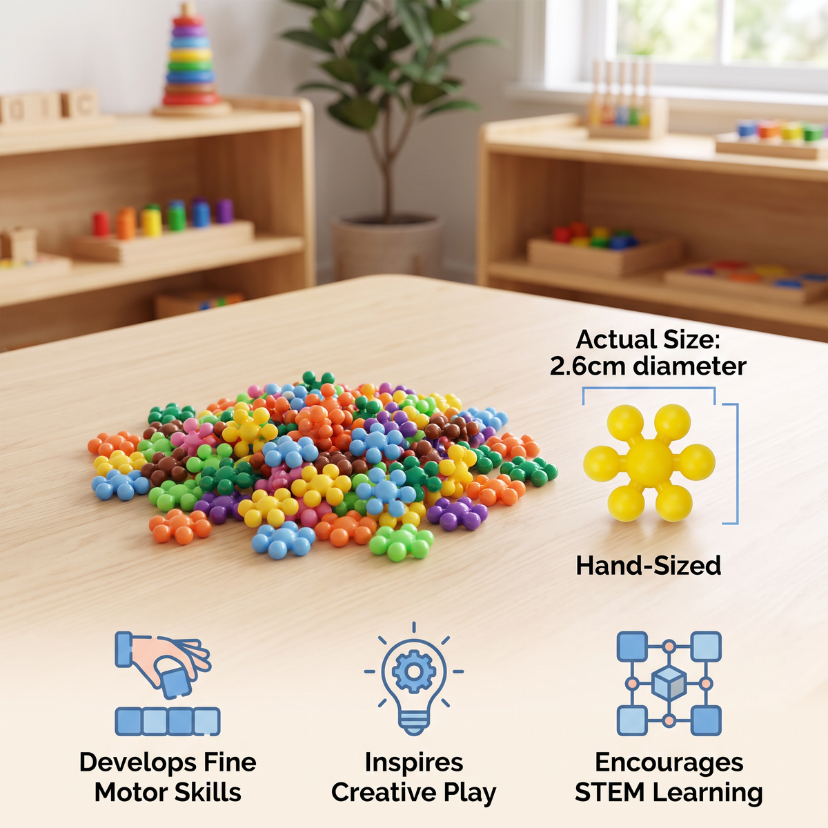 Montessori Plum Blossom Building Block Set