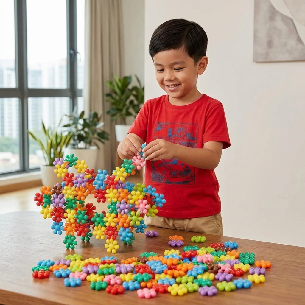 Montessori Plum Blossom Building Block Set