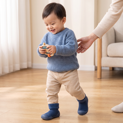 Warm Baby Walking Sock Shoes with Soft Non-Slip Soles