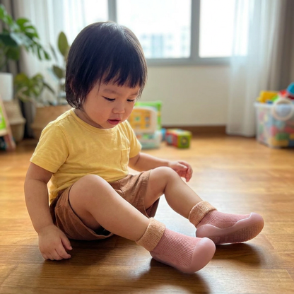 Warm Baby Walking Sock Shoes with Soft Non-Slip Soles