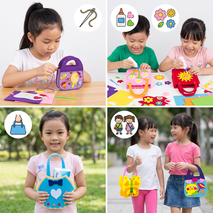 DIY Cute Felt Handbag Sewing Craft Kit for Kids