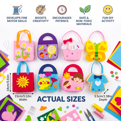 DIY Cute Felt Handbag Sewing Craft Kit for Kids