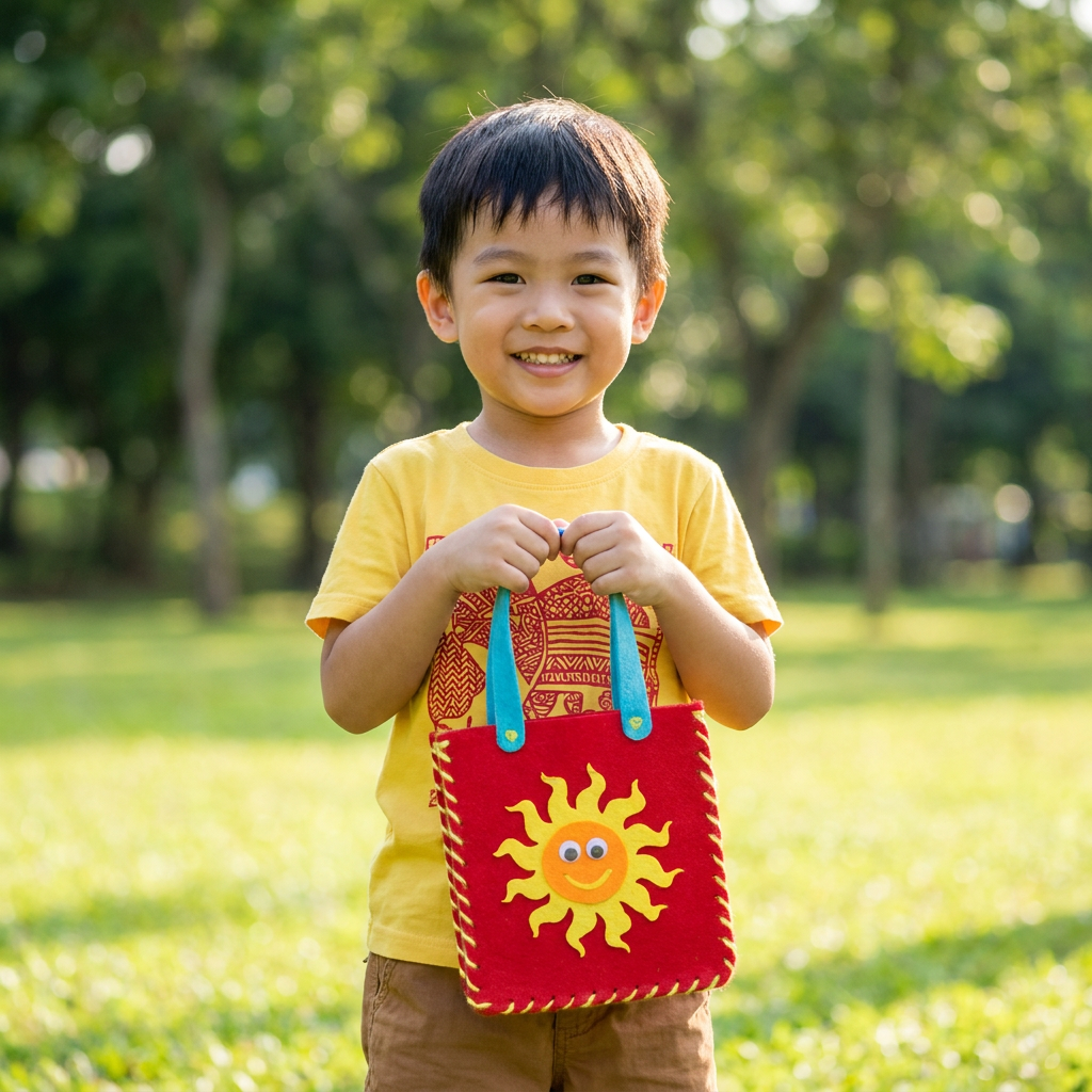 DIY Cute Felt Handbag Sewing Craft Kit for Kids