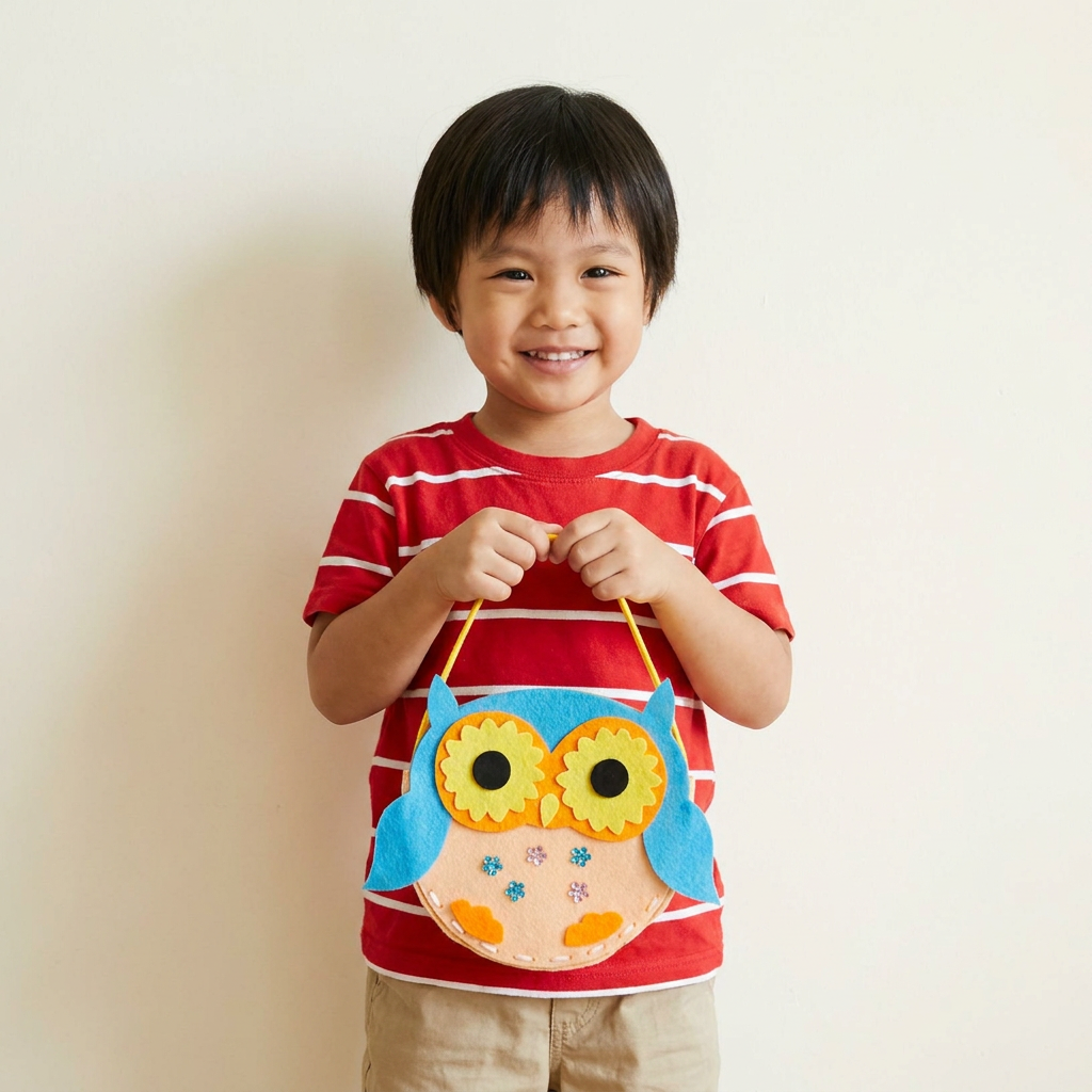DIY Cute Felt Handbag Sewing Craft Kit for Kids