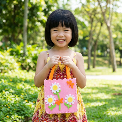 DIY Cute Felt Handbag Sewing Craft Kit for Kids