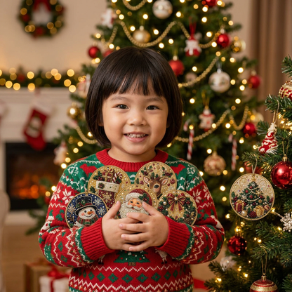 DIY Christmas Wooden Ornament Diamond Painting Kit