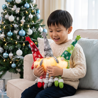 LED Light-Up Christmas Gnome Decorations