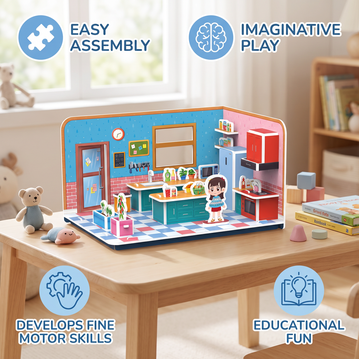 3D DIY Playroom Building Kit – Educational Puzzle & Craft Set