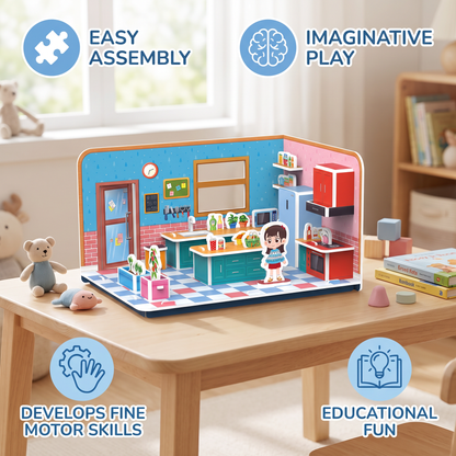 3D DIY Playroom Building Kit – Educational Puzzle & Craft Set
