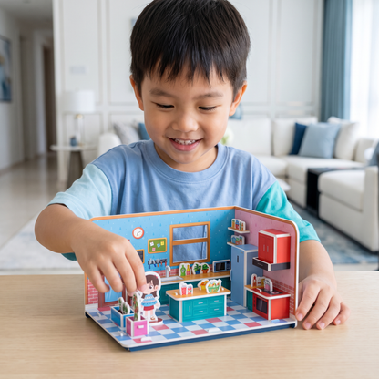 3D DIY Playroom Building Kit – Educational Puzzle & Craft Set