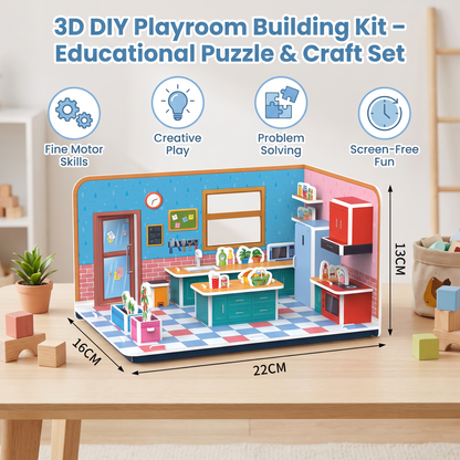 3D DIY Playroom Building Kit – Educational Puzzle & Craft Set