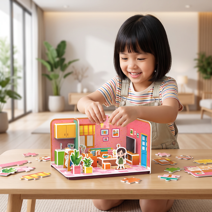3D DIY Playroom Building Kit – Educational Puzzle & Craft Set