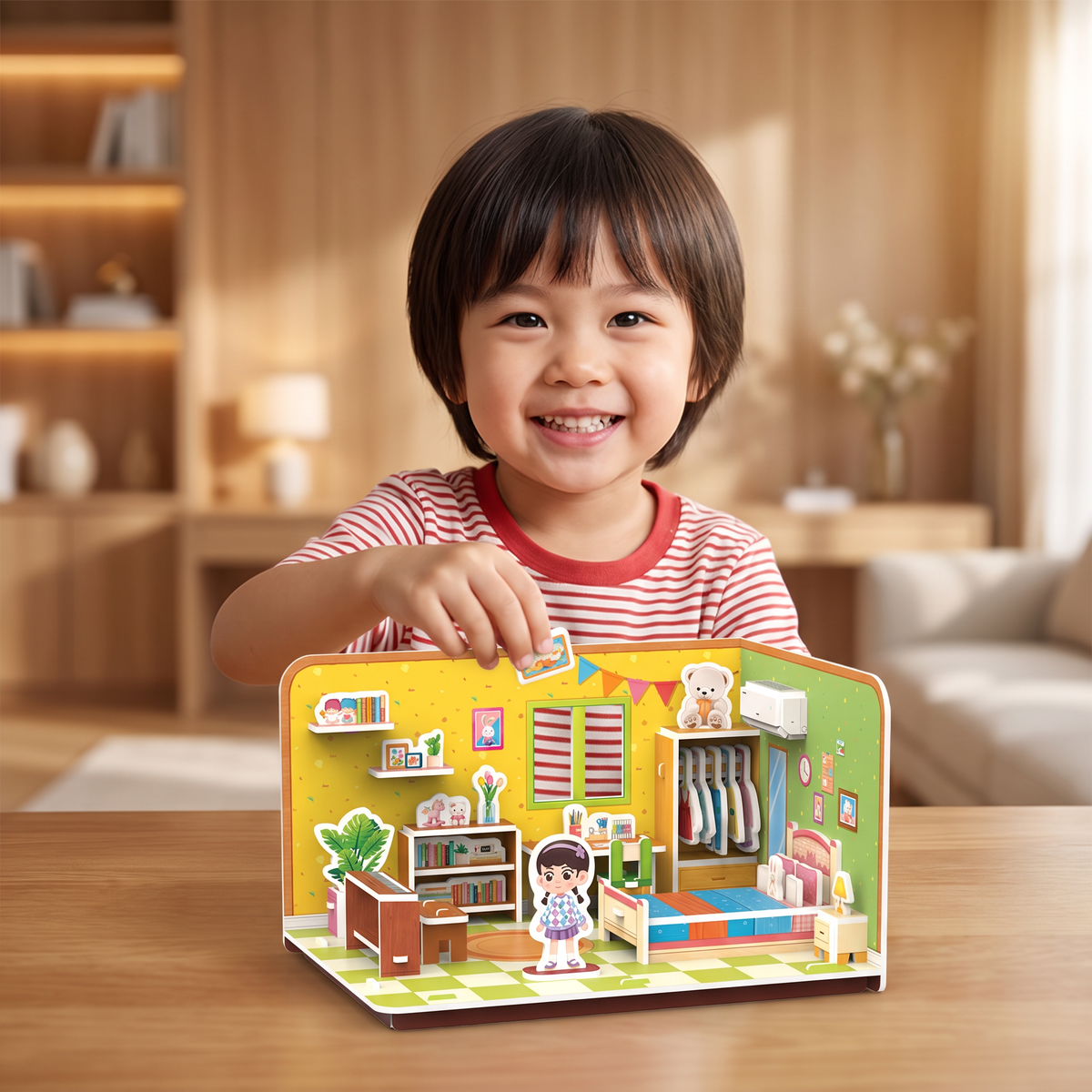 3D DIY Playroom Building Kit – Educational Puzzle & Craft Set