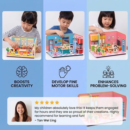 3D DIY Playroom Building Kit – Educational Puzzle & Craft Set