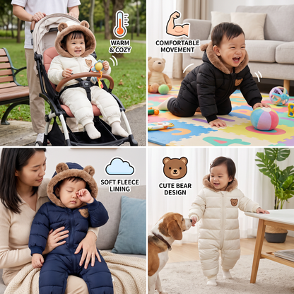 Baby Bear Bodysuit – Warm Fleece-Lined One-Piece