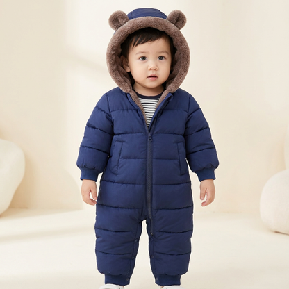 Baby Bear Bodysuit – Warm Fleece-Lined One-Piece