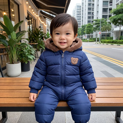 Baby Bear Bodysuit – Warm Fleece-Lined One-Piece