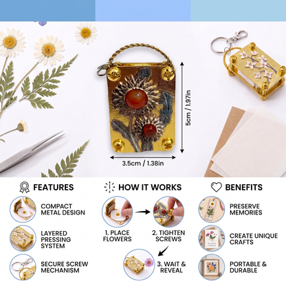 Mini Metal Flower Press Kit for DIY Dried Flower Crafts