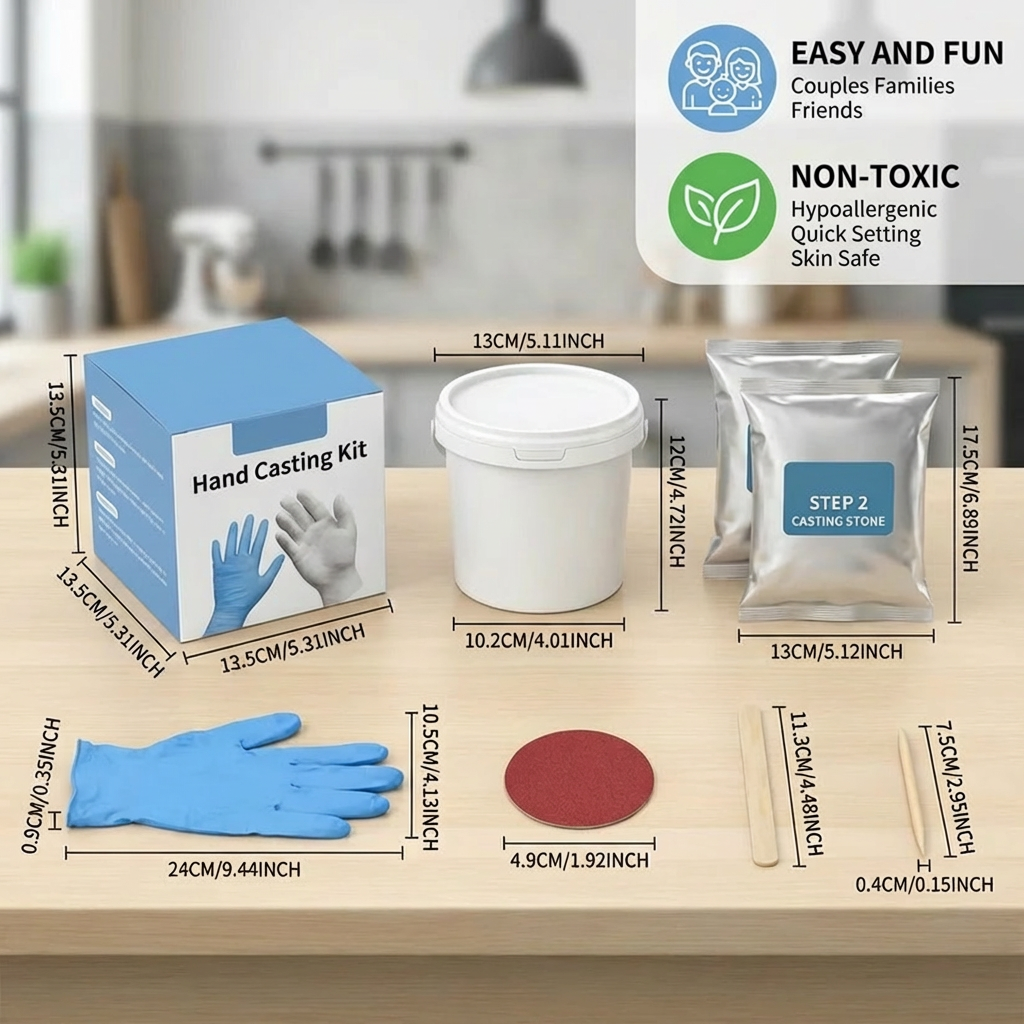 3D Hand Casting Kit for Families & Couples – Family Keepsake Set