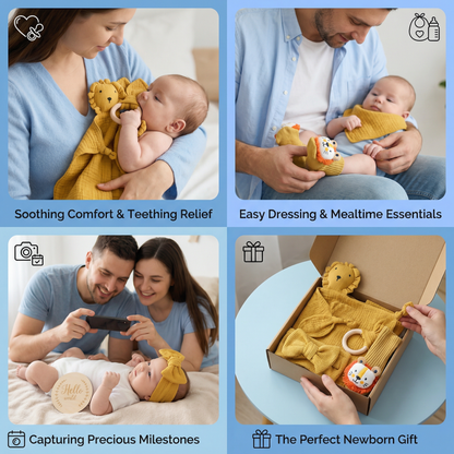 6-Piece Newborn Gift Box Set – Baby Essentials Starter Kit