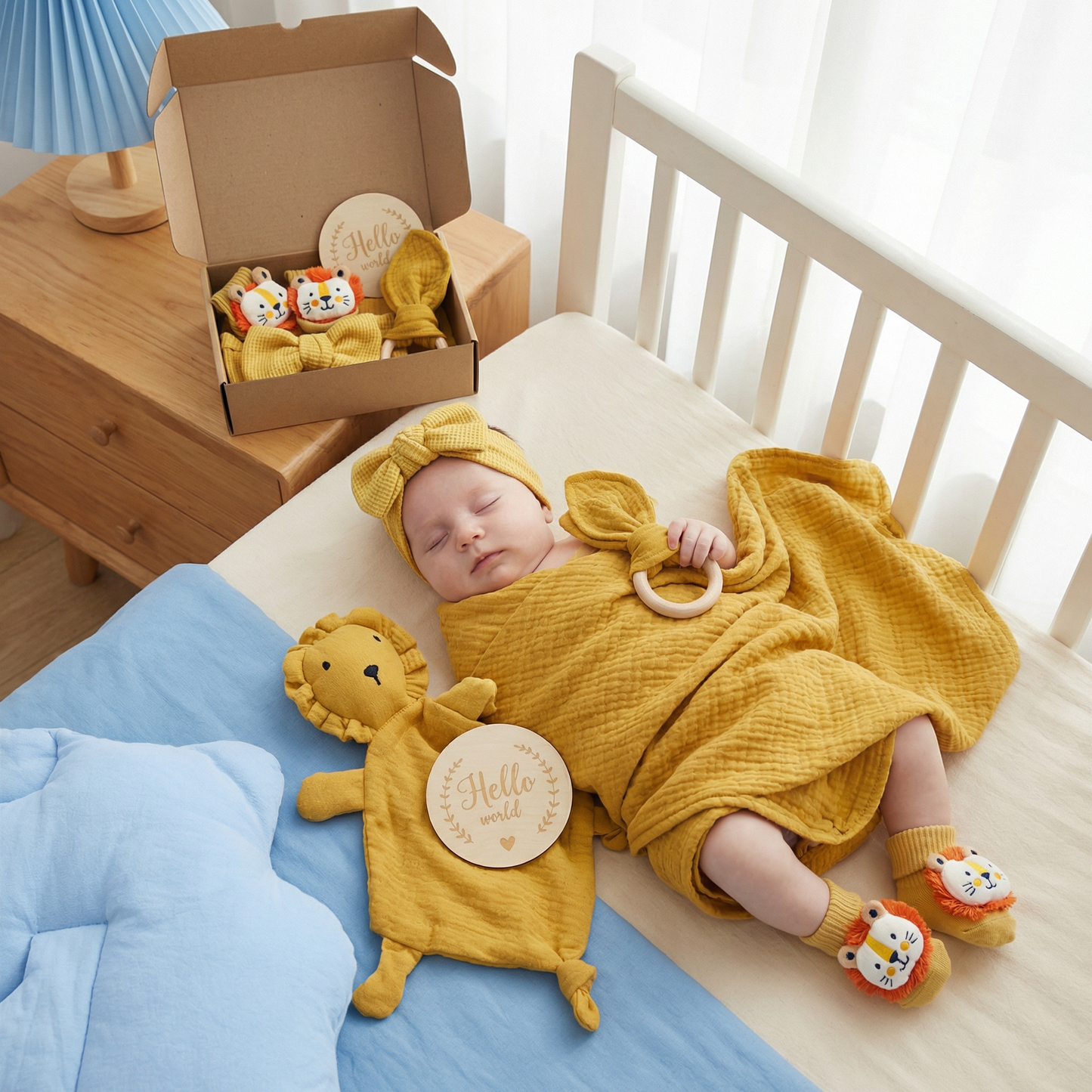 6-Piece Newborn Gift Box Set – Baby Essentials Starter Kit