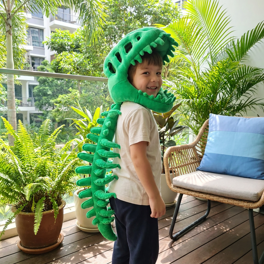 Funny Dinosaur Skeleton Plush Costume