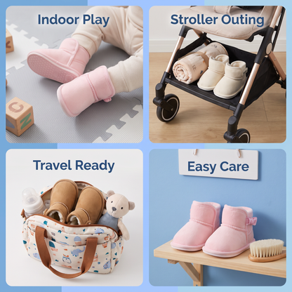Fleece-Lined Baby Winter Boots with Soft, Non-Slip Soles