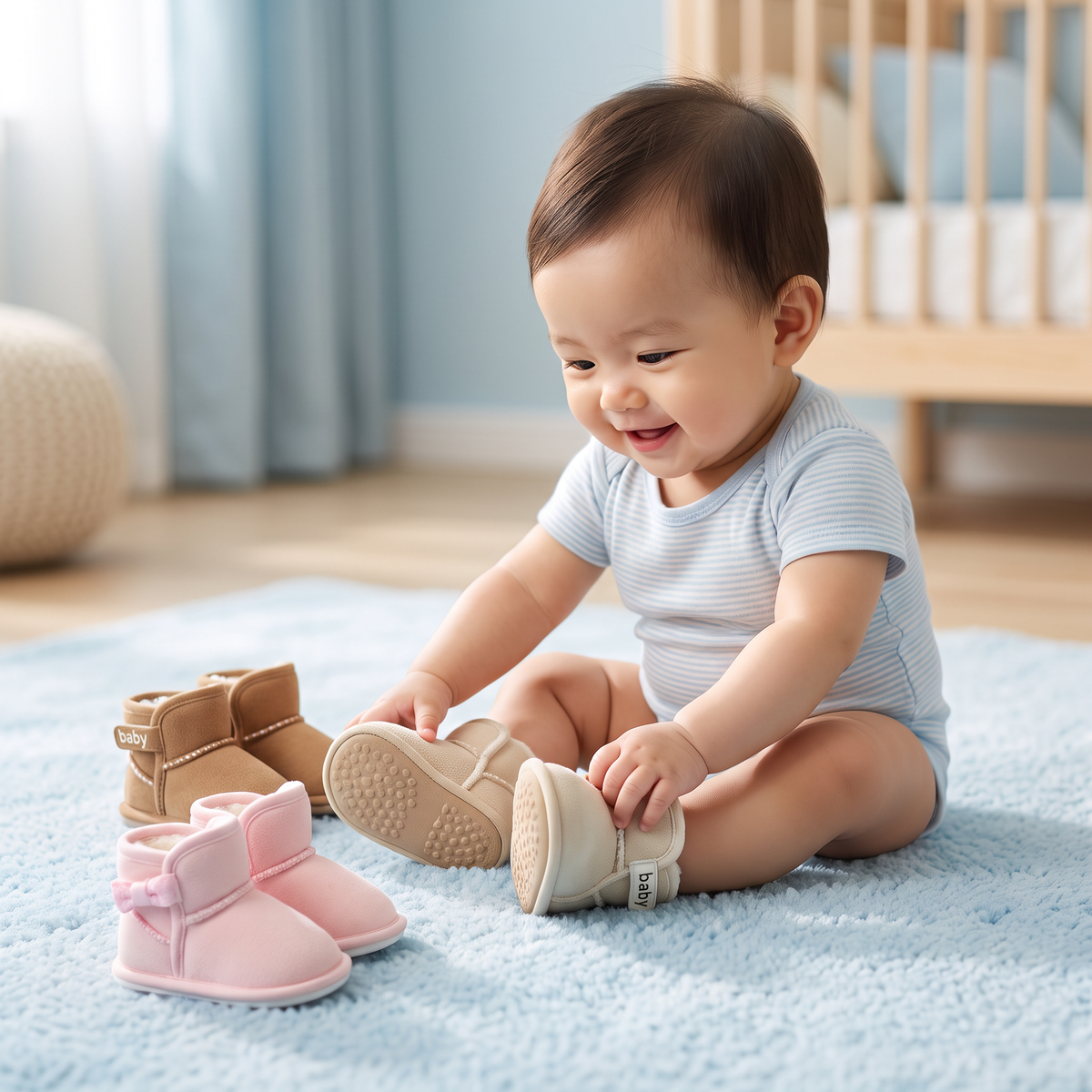 Fleece-Lined Baby Winter Boots with Soft, Non-Slip Soles