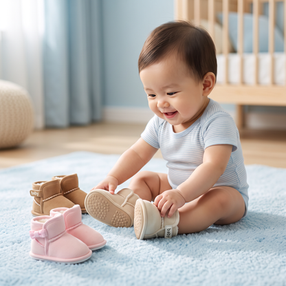 Fleece-Lined Baby Winter Boots with Soft, Non-Slip Soles