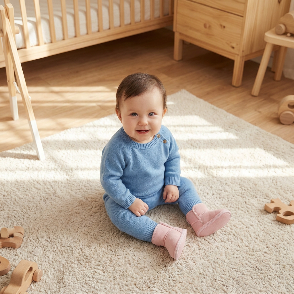 Fleece-Lined Baby Winter Boots with Soft, Non-Slip Soles