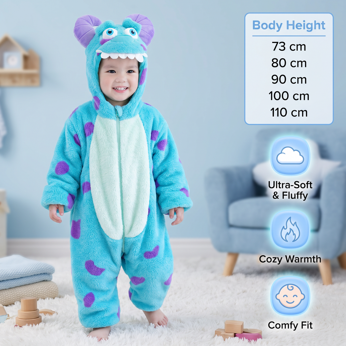 Cozy Fluffy Costume for Babies & Toddlers