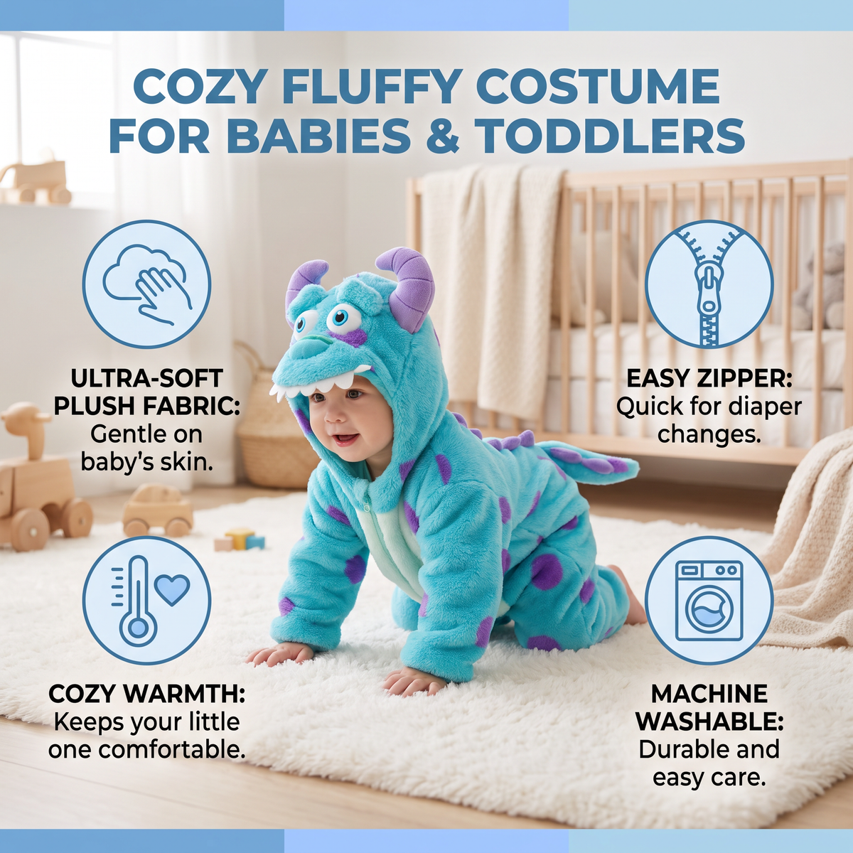 Cozy Fluffy Costume for Babies & Toddlers
