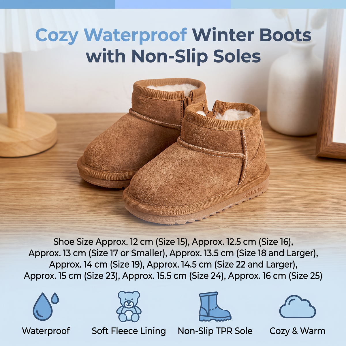Cozy Waterproof Winter Boots with Non-Slip Soles