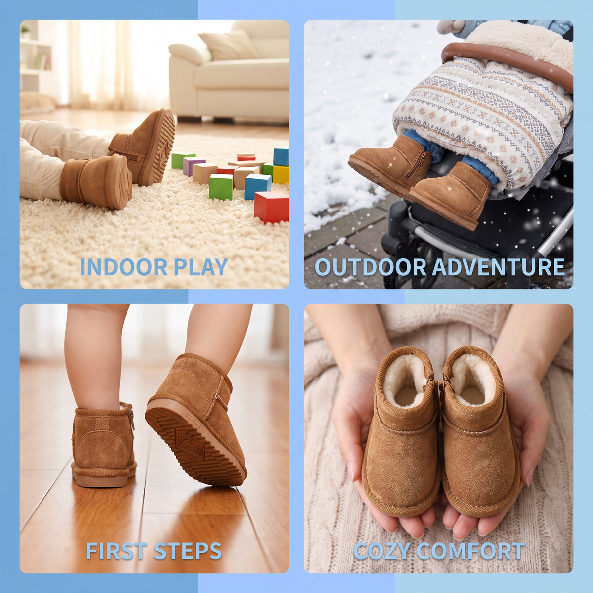 Cozy Waterproof Winter Boots with Non-Slip Soles