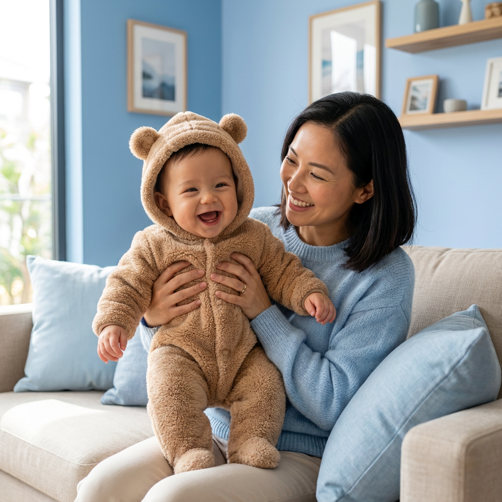Soft & Cozy Baby Bear Hooded Jumpsuit