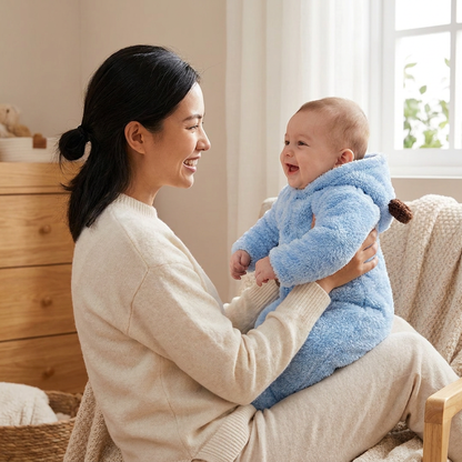 Soft & Cozy Baby Bear Hooded Jumpsuit