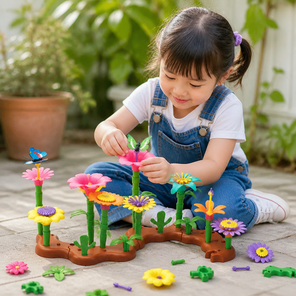 Flower Garden Building Toy for Kids – Creative Planting & Learning Playset for Little Gardeners