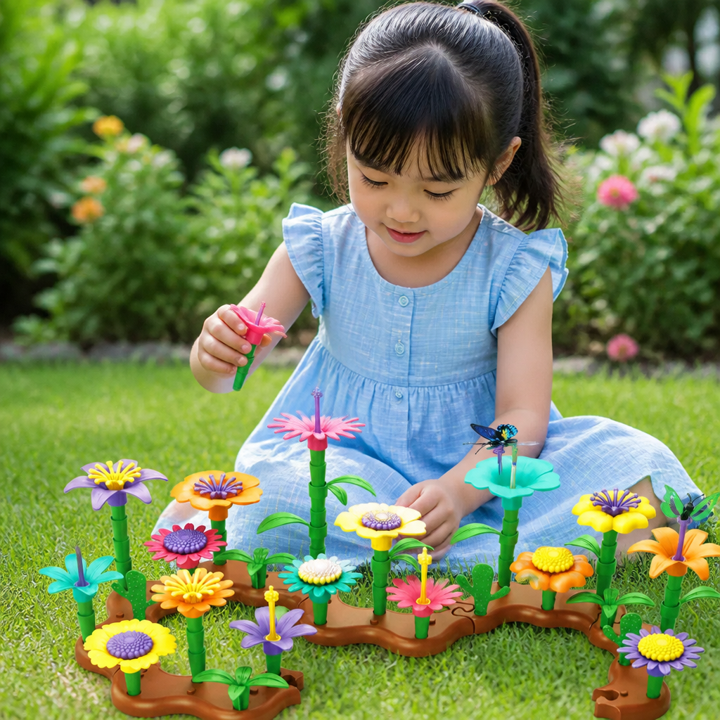 Flower Garden Building Toy for Kids – Creative Planting & Learning Playset for Little Gardeners