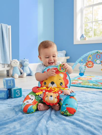 Baby Training Pillow for Tummy Time with Play Arch – Supports Sensory Development & Early Growth