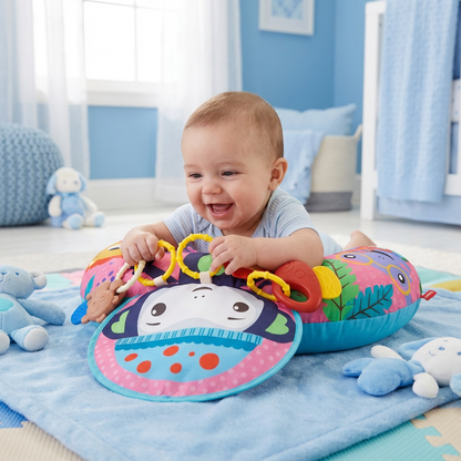 Baby Training Pillow for Tummy Time with Play Arch – Supports Sensory Development & Early Growth