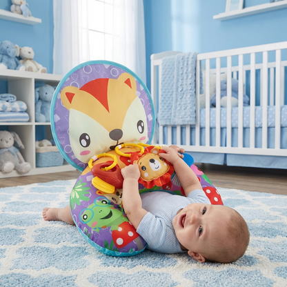 Baby Training Pillow for Tummy Time with Play Arch – Supports Sensory Development & Early Growth