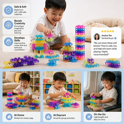 Sensory Soft Building Blocks for Kids – Soft, Squeezable Learning Blocks for Play & Fun